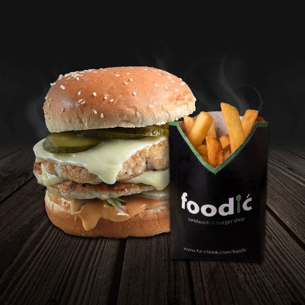 Grand Chicken Cheeseburger + Veliki Pomfrit