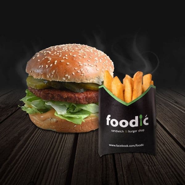 Vege Burger + mali pomfrit